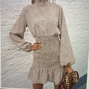 Brown and Tan mini dress. NWOT